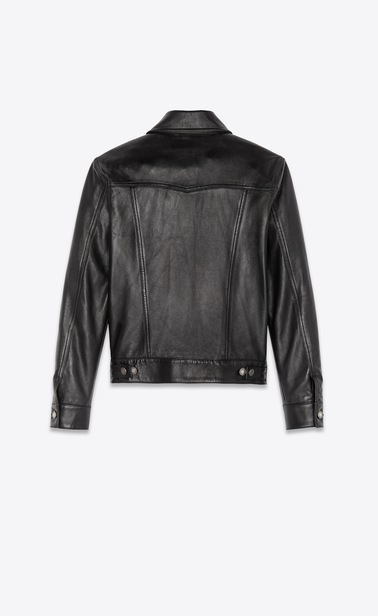 lambskin denim jacket